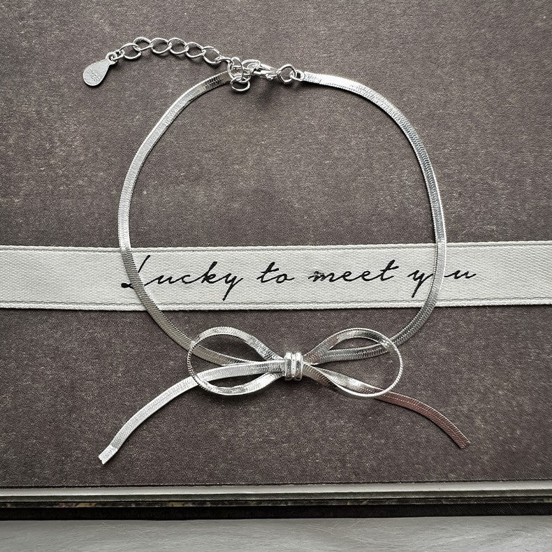 925 Silver Bowknot Set
