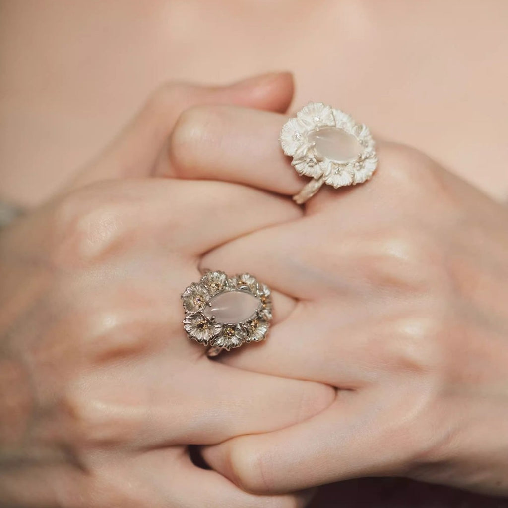 Horse Eye Datura Flower Ring