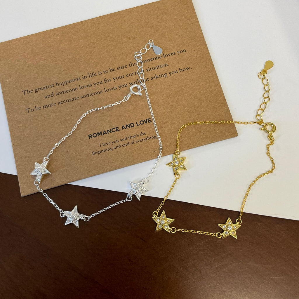 925 Silver Star Cubic Zirconia Bracelet
