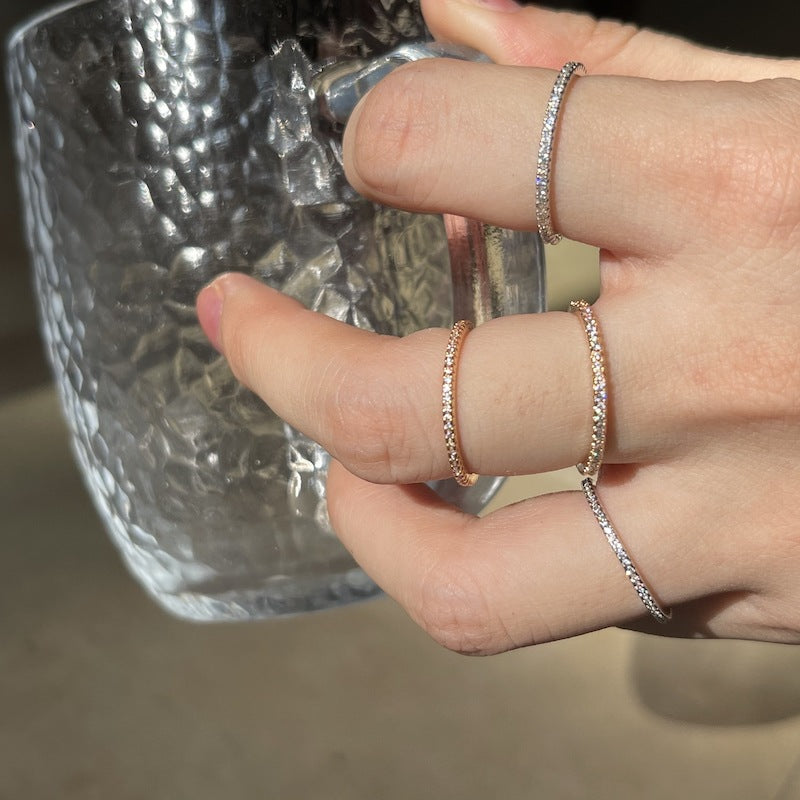 Sparkling Diamond Ring for Stacking