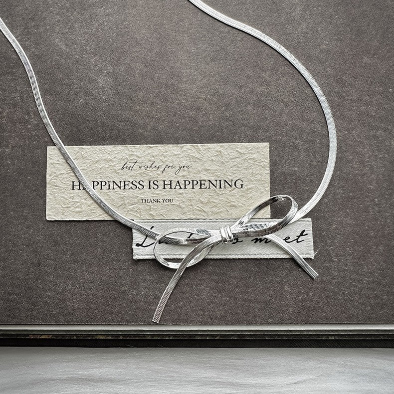 925 Silver Bowknot Set