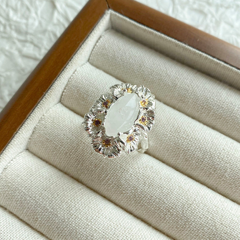 Horse Eye Datura Flower Ring