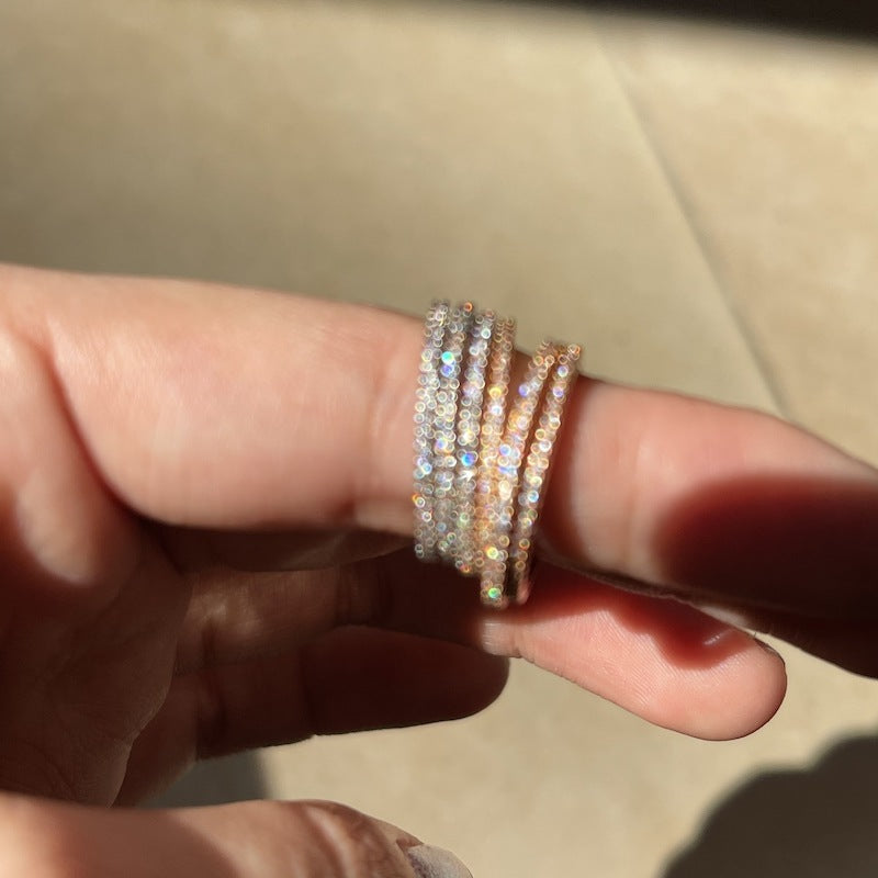 Sparkling Diamond Ring for Stacking