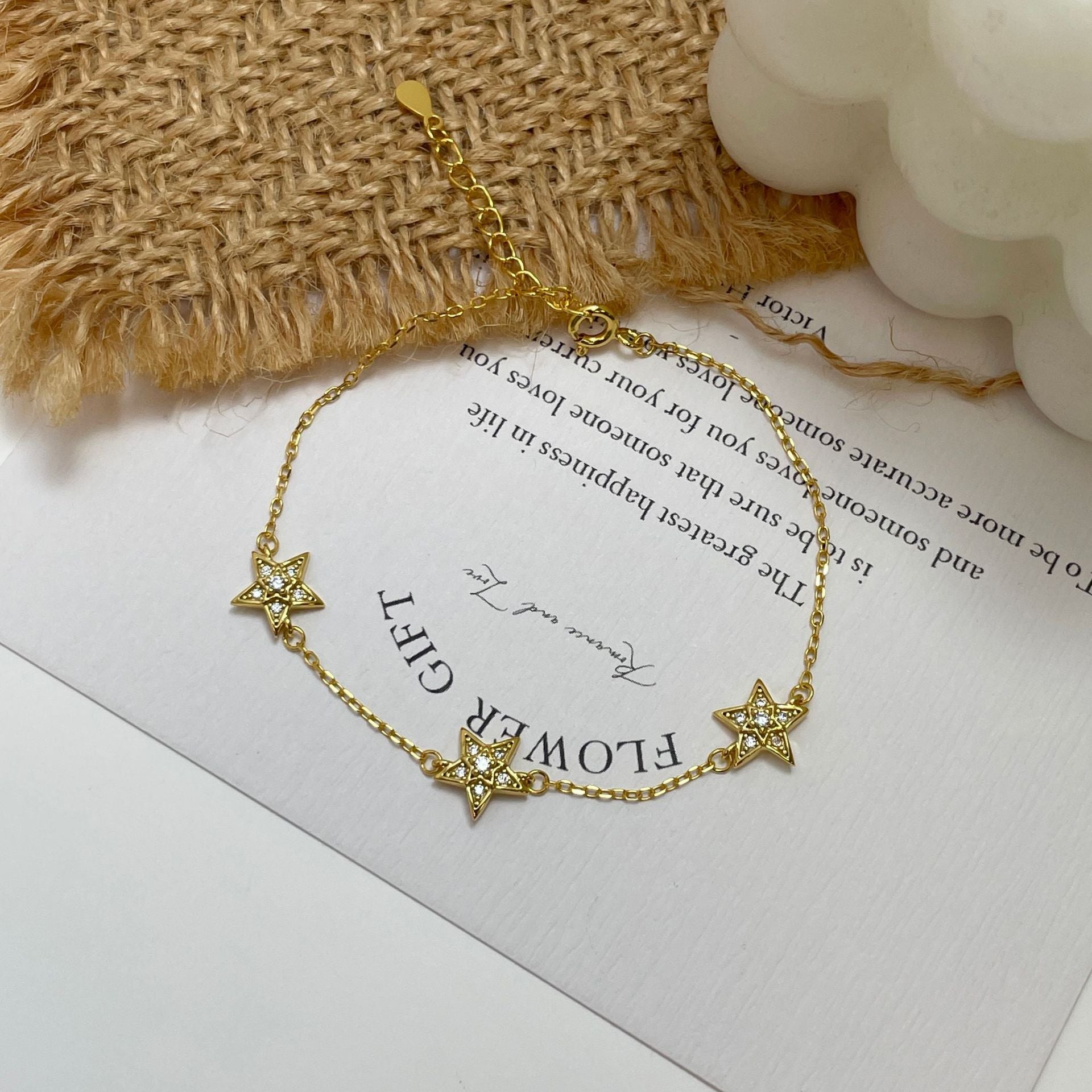 925 Silver Star Cubic Zirconia Bracelet