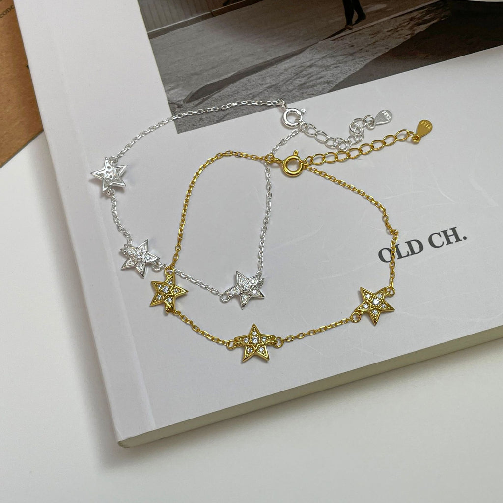 925 Silver Star Cubic Zirconia Bracelet