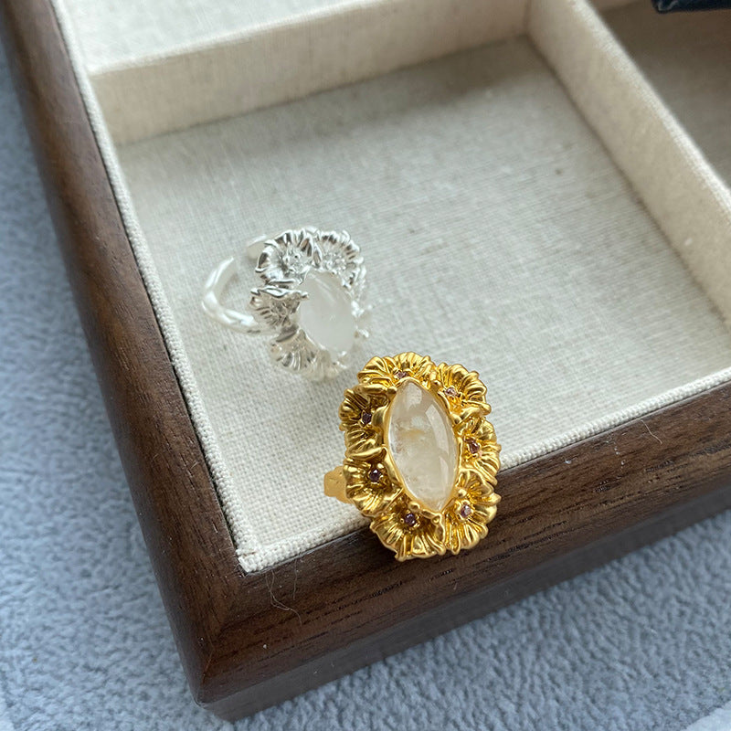 Horse Eye Datura Flower Ring