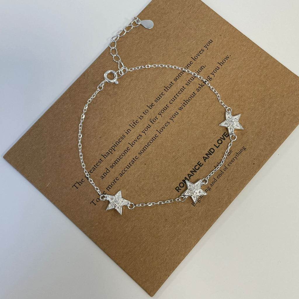 925 Silver Star Cubic Zirconia Bracelet