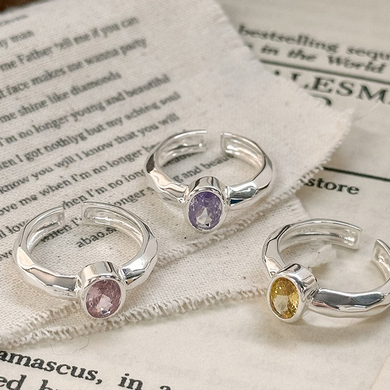 925 Silver High Carbon Diamond Ring