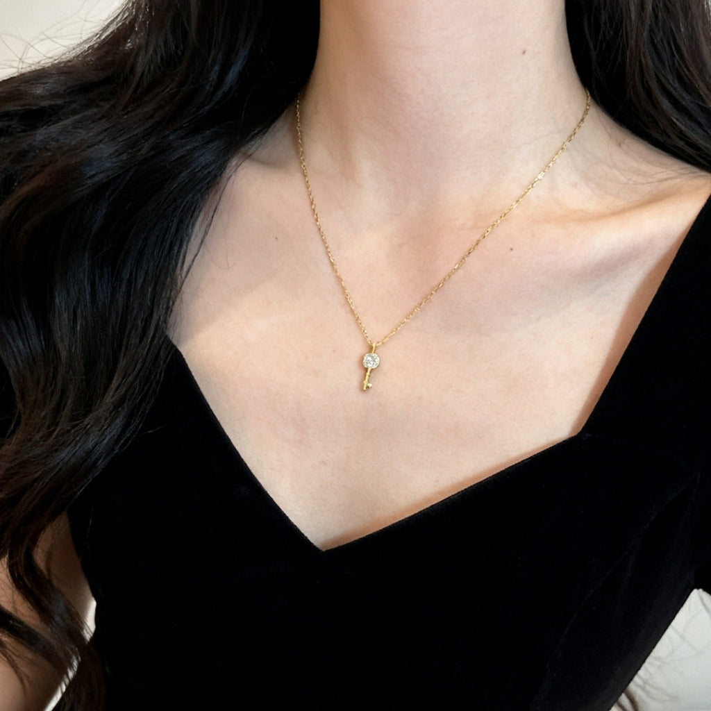 925 Silver Mini Key Necklace