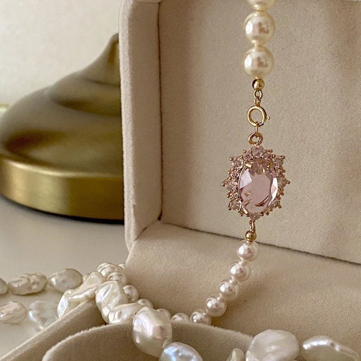 Vintage Large Gemstone Necklace Lock