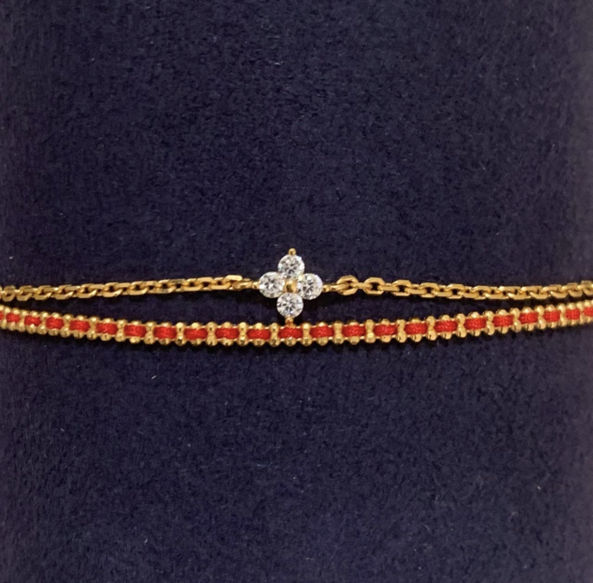 925 Silver Double-Layer Four-Leaf Clover Bracelet