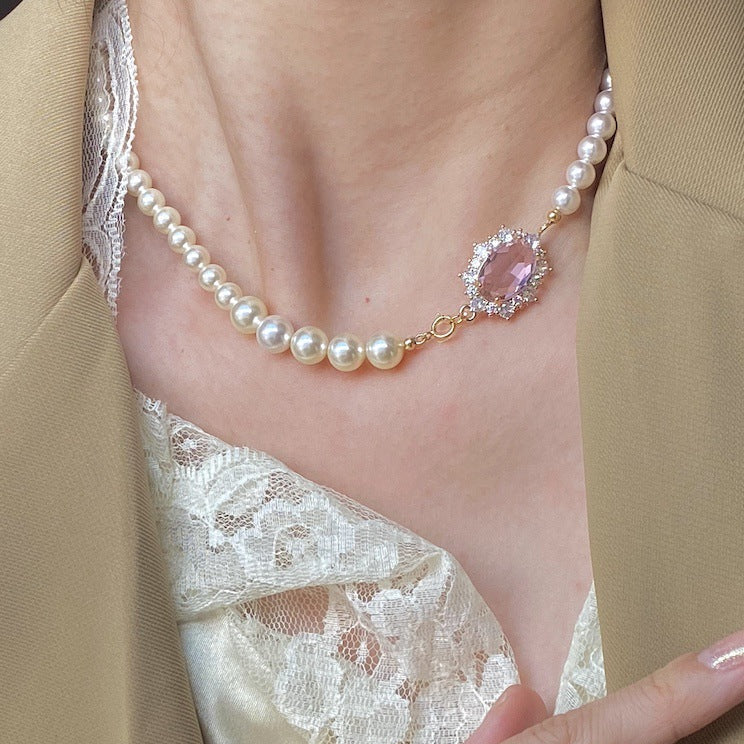 Vintage Large Gemstone Necklace Lock