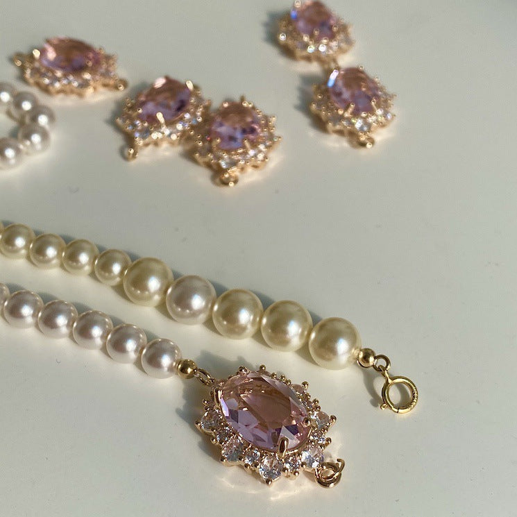 Vintage Large Gemstone Necklace Lock