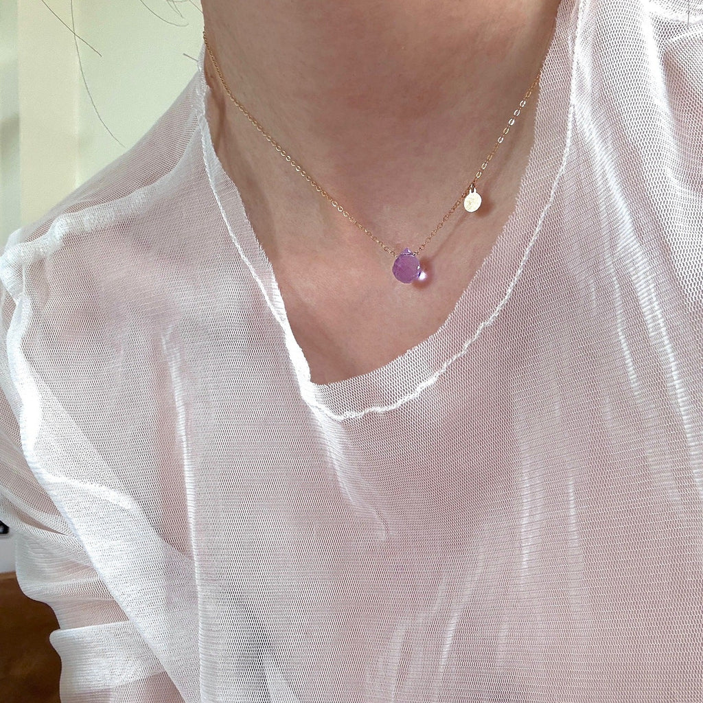 Colorful Teardrop Crystal 14k Gold-Filled Necklace