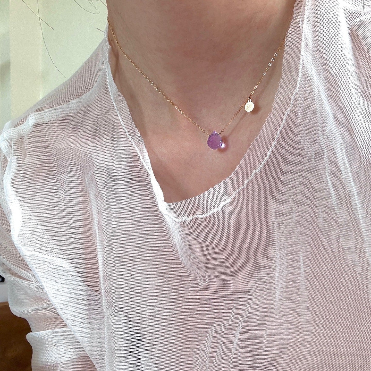 Colorful Teardrop Crystal 14k Gold-Filled Necklace