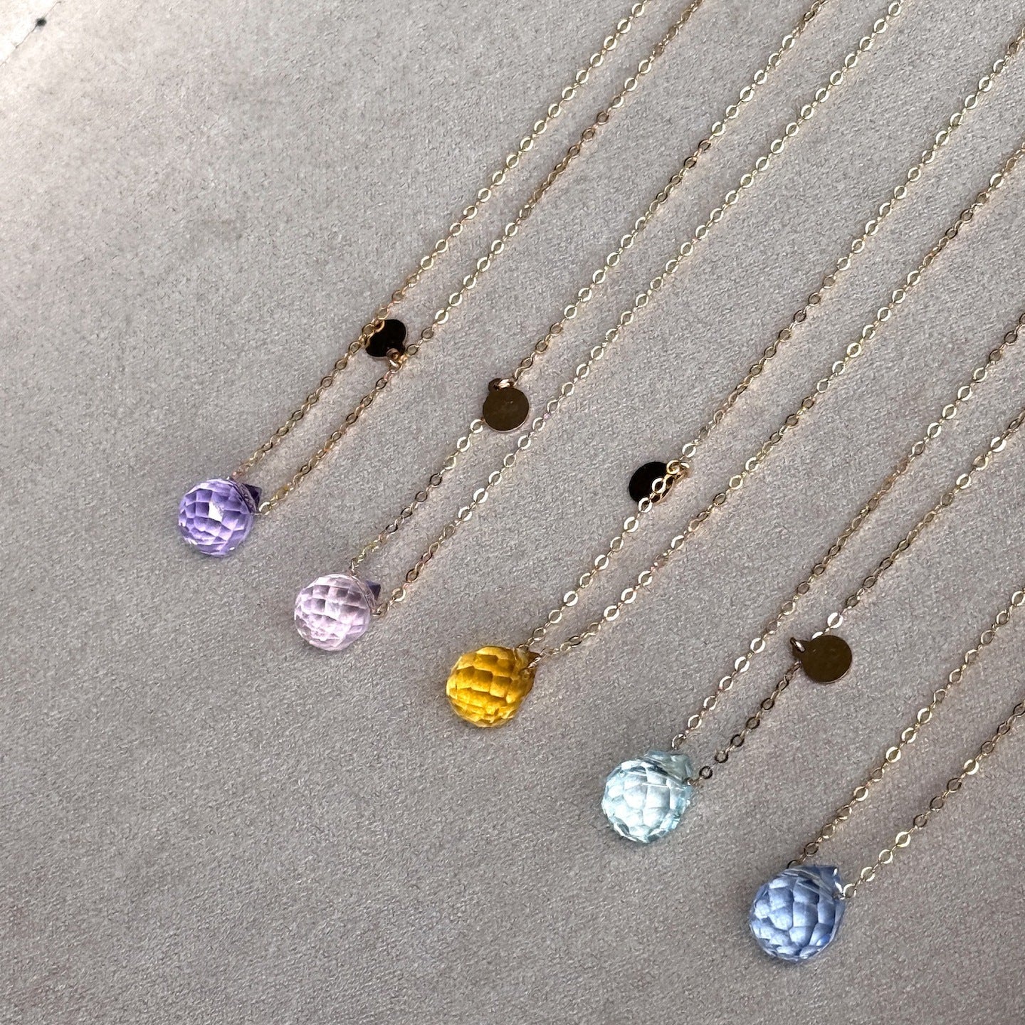 Colorful Teardrop Crystal 14k Gold-Filled Necklace