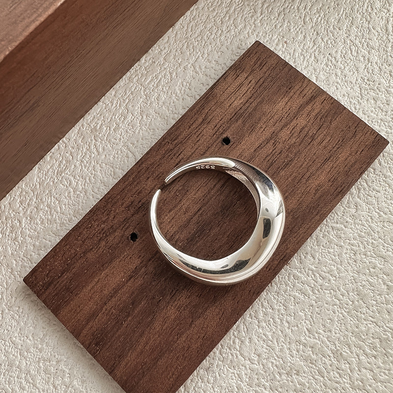 925 Silver Wave Texture Ring