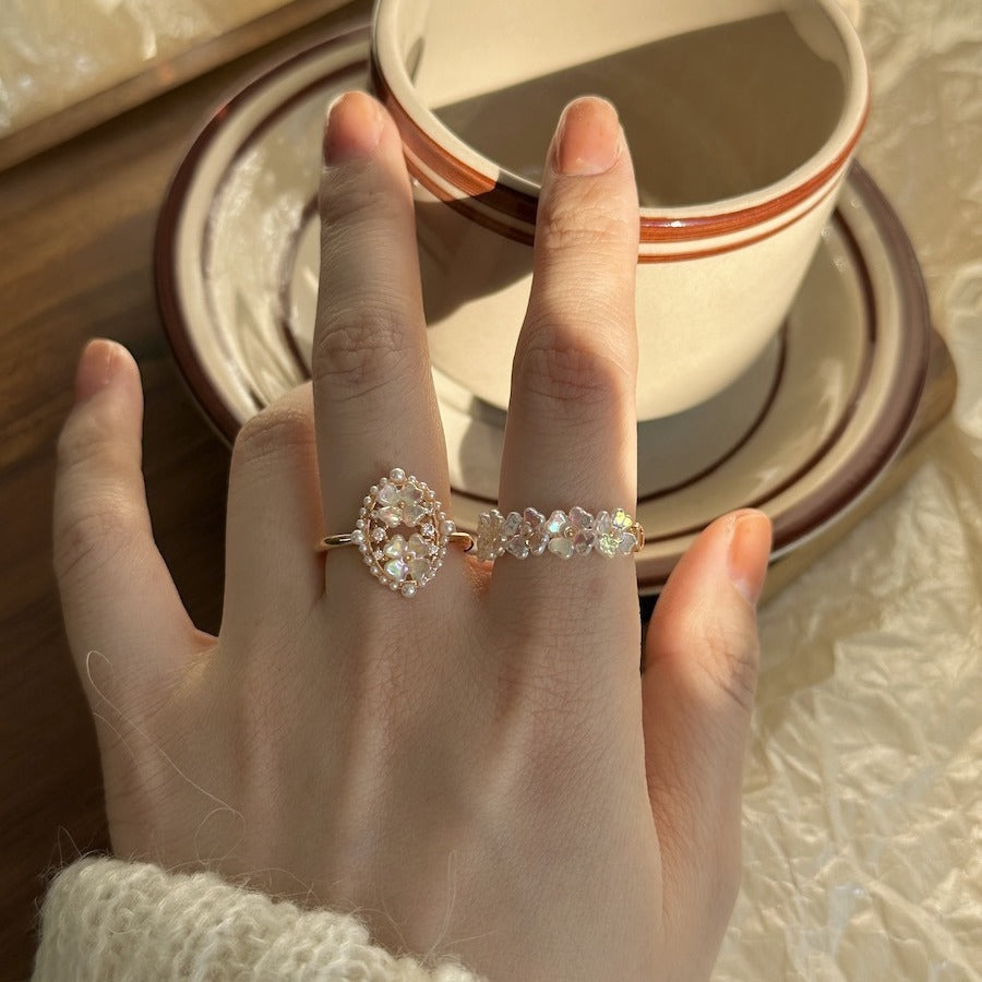 Pearl Shell Flower Ring