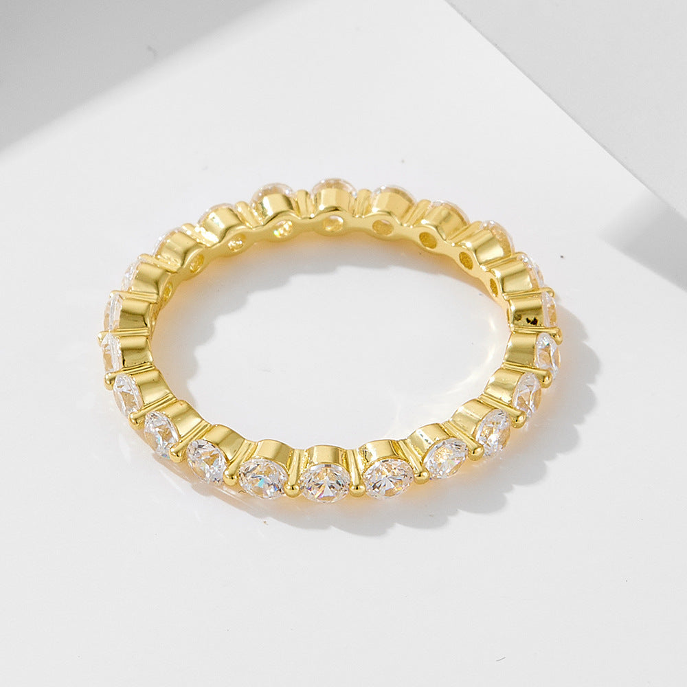 925 Silver Square Cubic Zirconia Ring Set