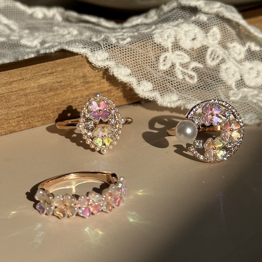 Pearl Shell Flower Ring