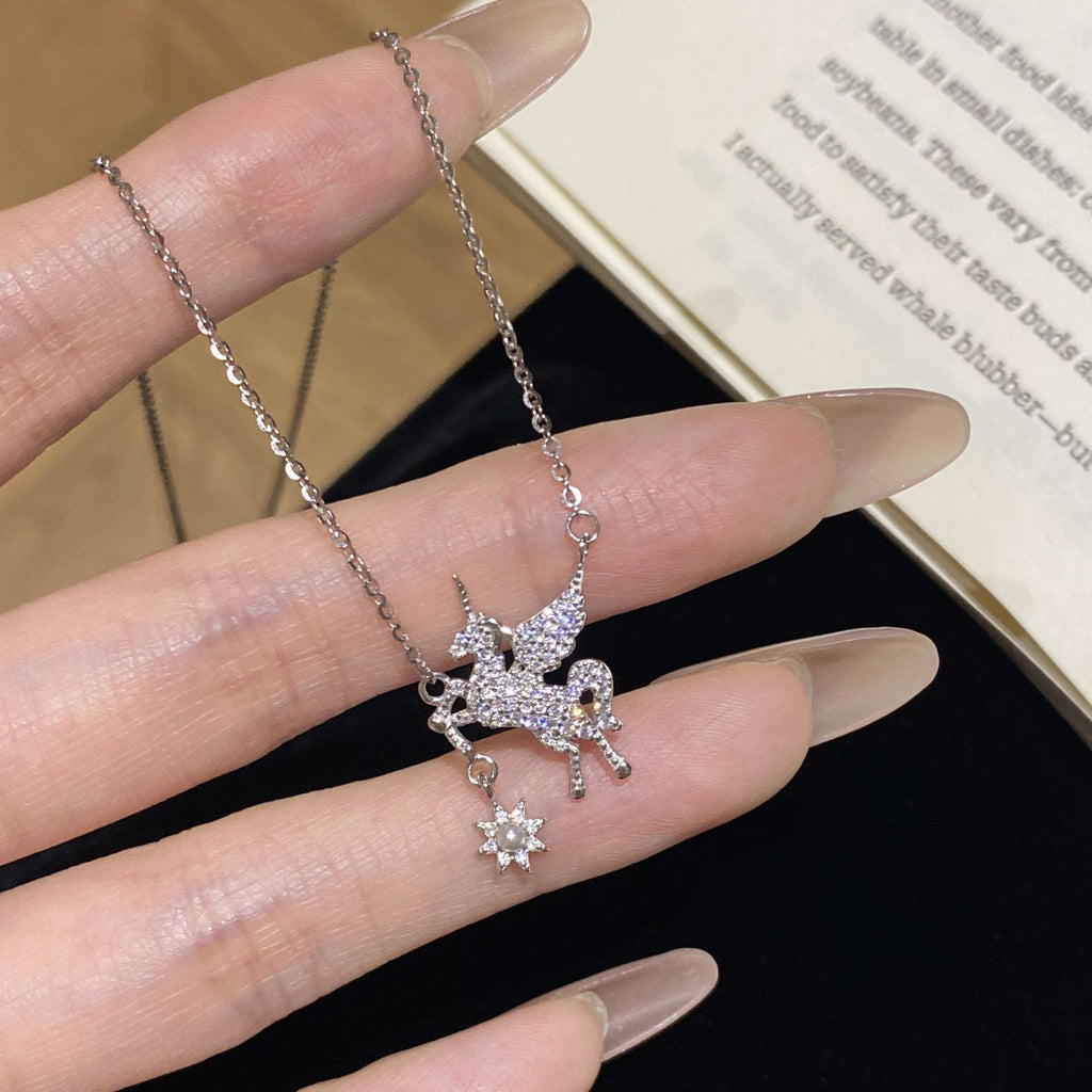 925 Silver Unicorn Tassel Necklace