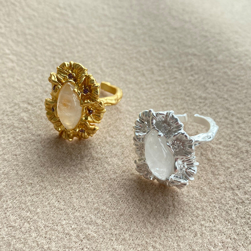 Horse Eye Datura Flower Ring