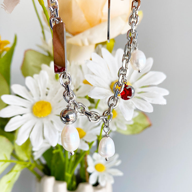 Natural Pearl and Ruby Bracelet