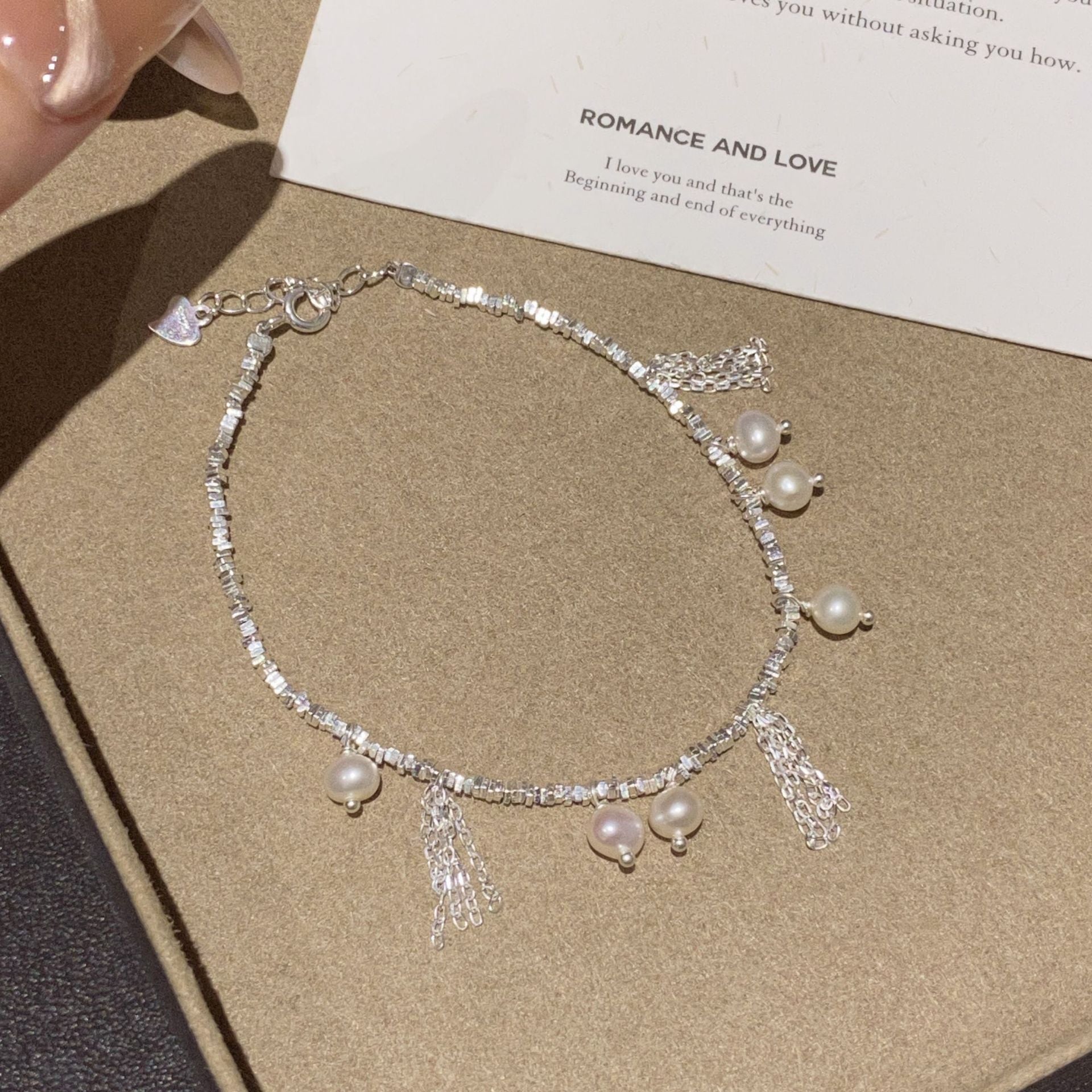 925 Sterling Silver Nugget Freshwater Pearl Bracelet