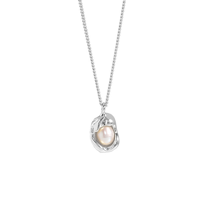 925 Silver Shell Pearl Necklace