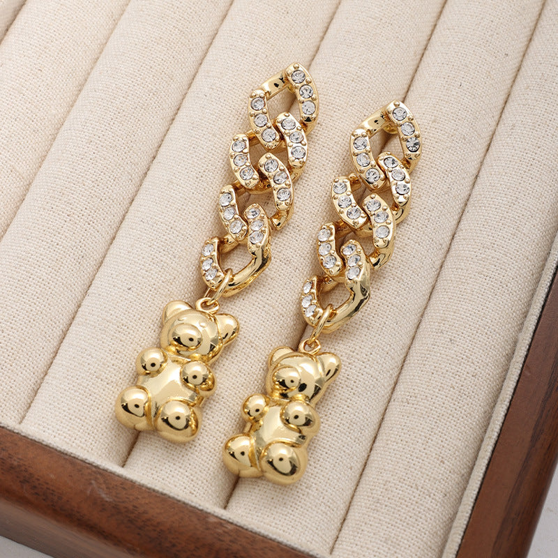 Colorful Gummy Bear Necklace and Earring Set