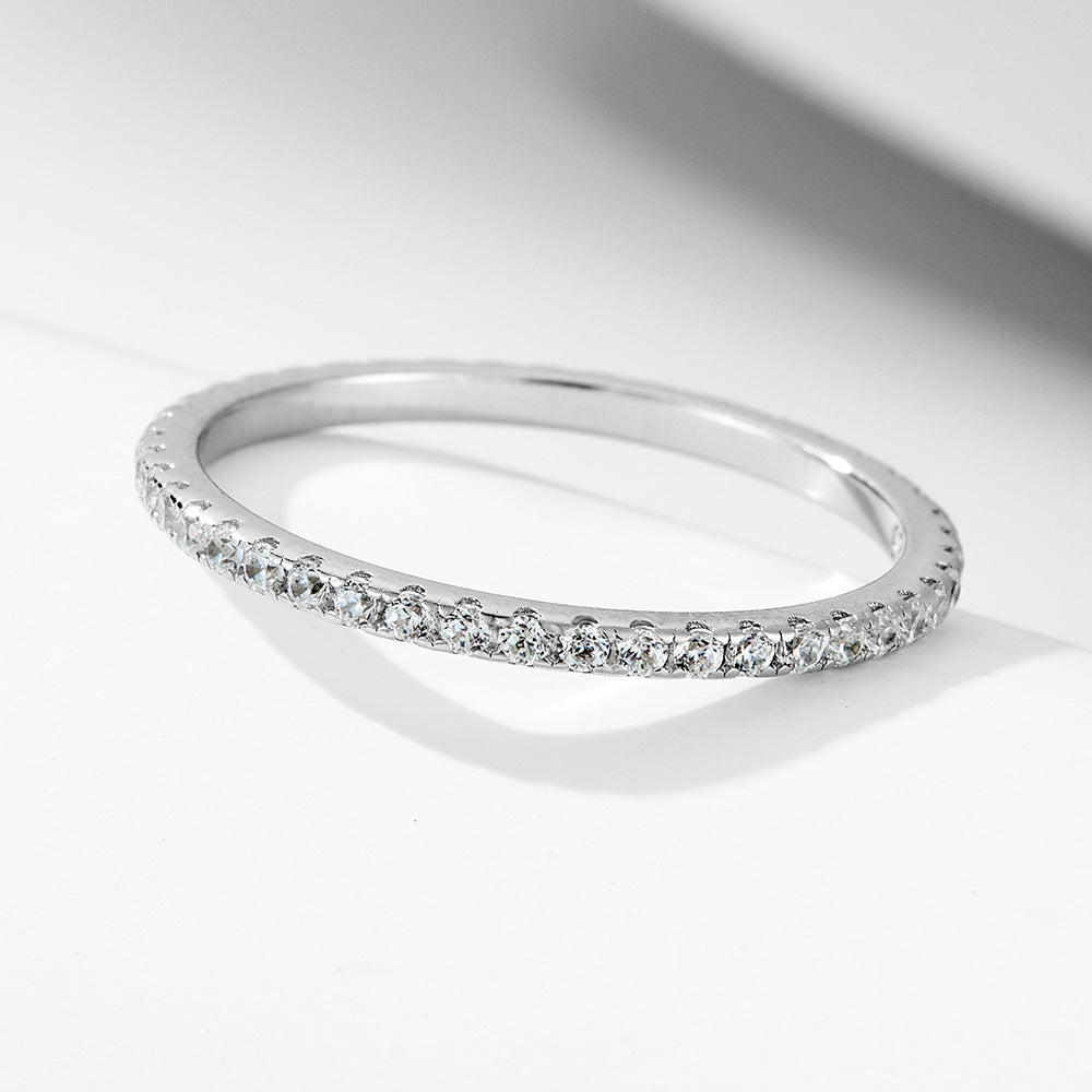 925 Silver Ice Flower Cut Cubic Zirconia Ring Set