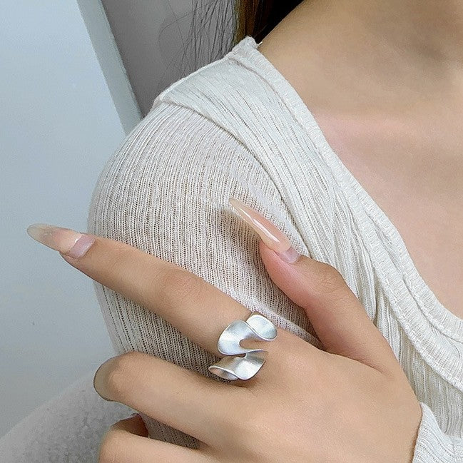 925 Silver Irregular Hem Ring