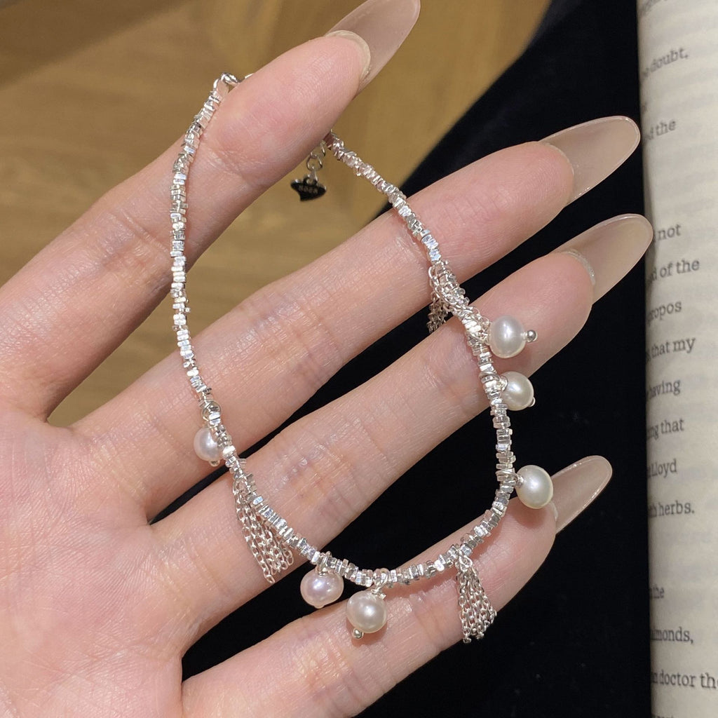 925 Sterling Silver Nugget Freshwater Pearl Bracelet