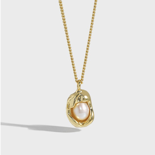 925 Silver Shell Pearl Necklace