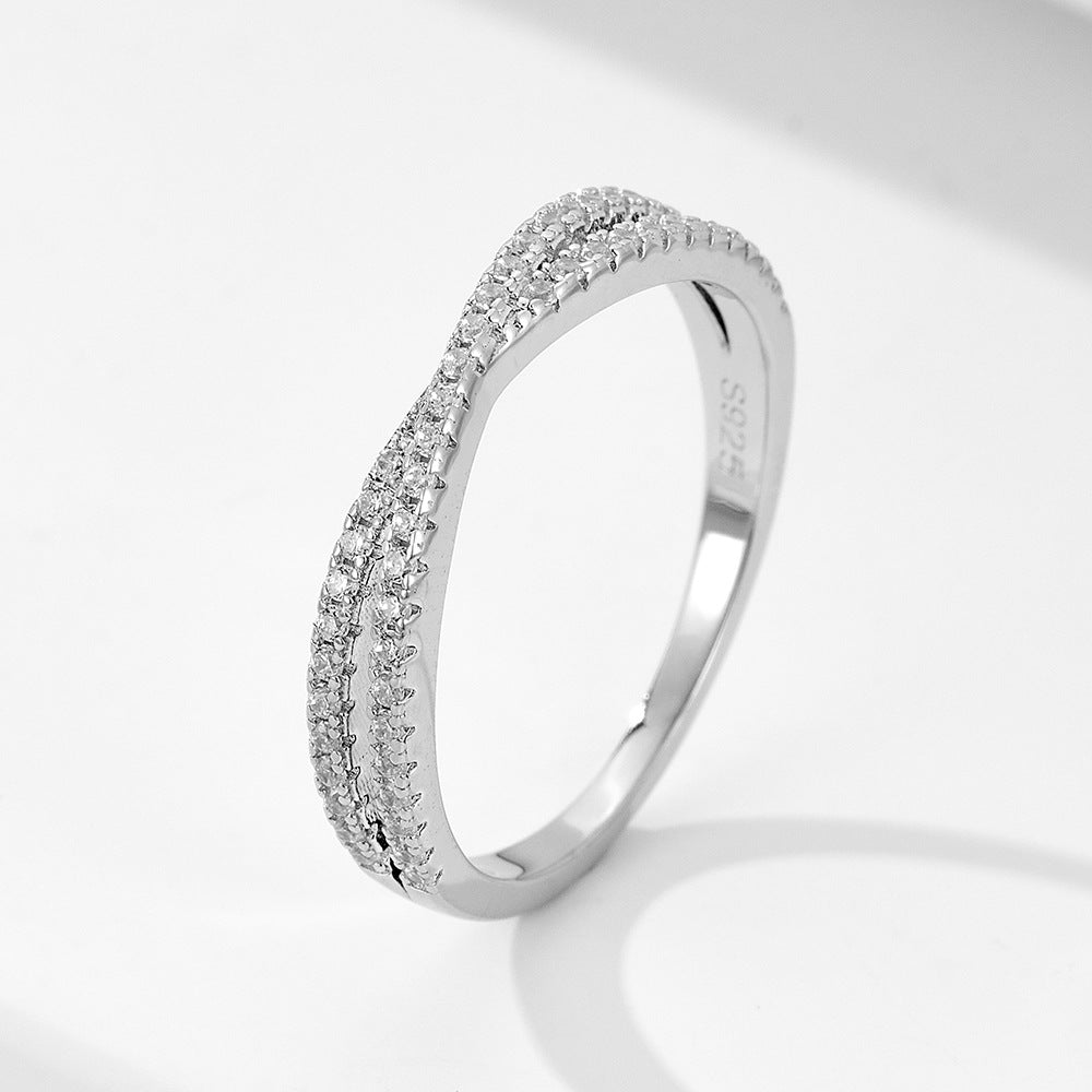 925 Silver 5A Zircon Ring Set