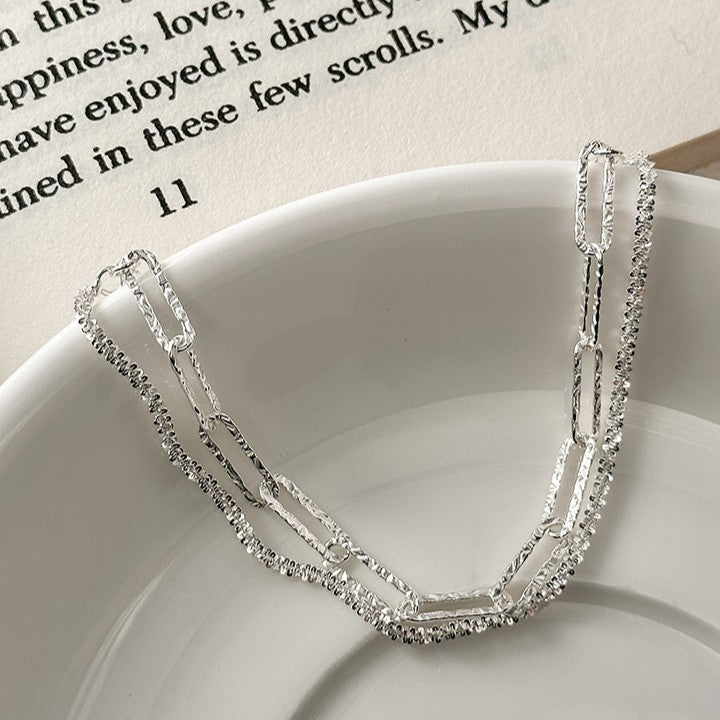 925 Silver Glittering Twisted Rope Bracelet