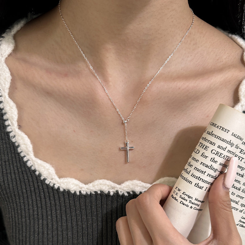 925 Silver Cross Minimalist Necklace