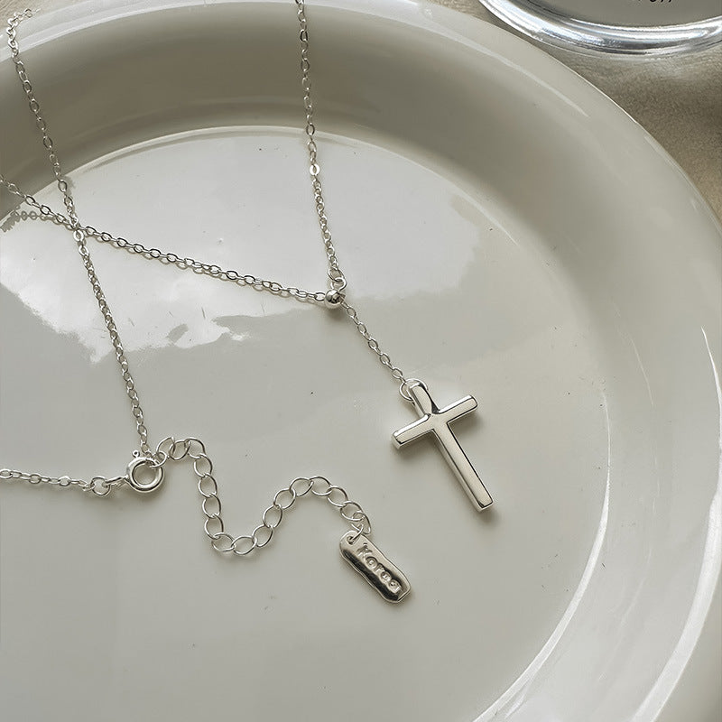 925 Silver Cross Minimalist Necklace