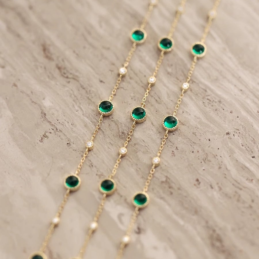 925 Silver Emerald Bracelet