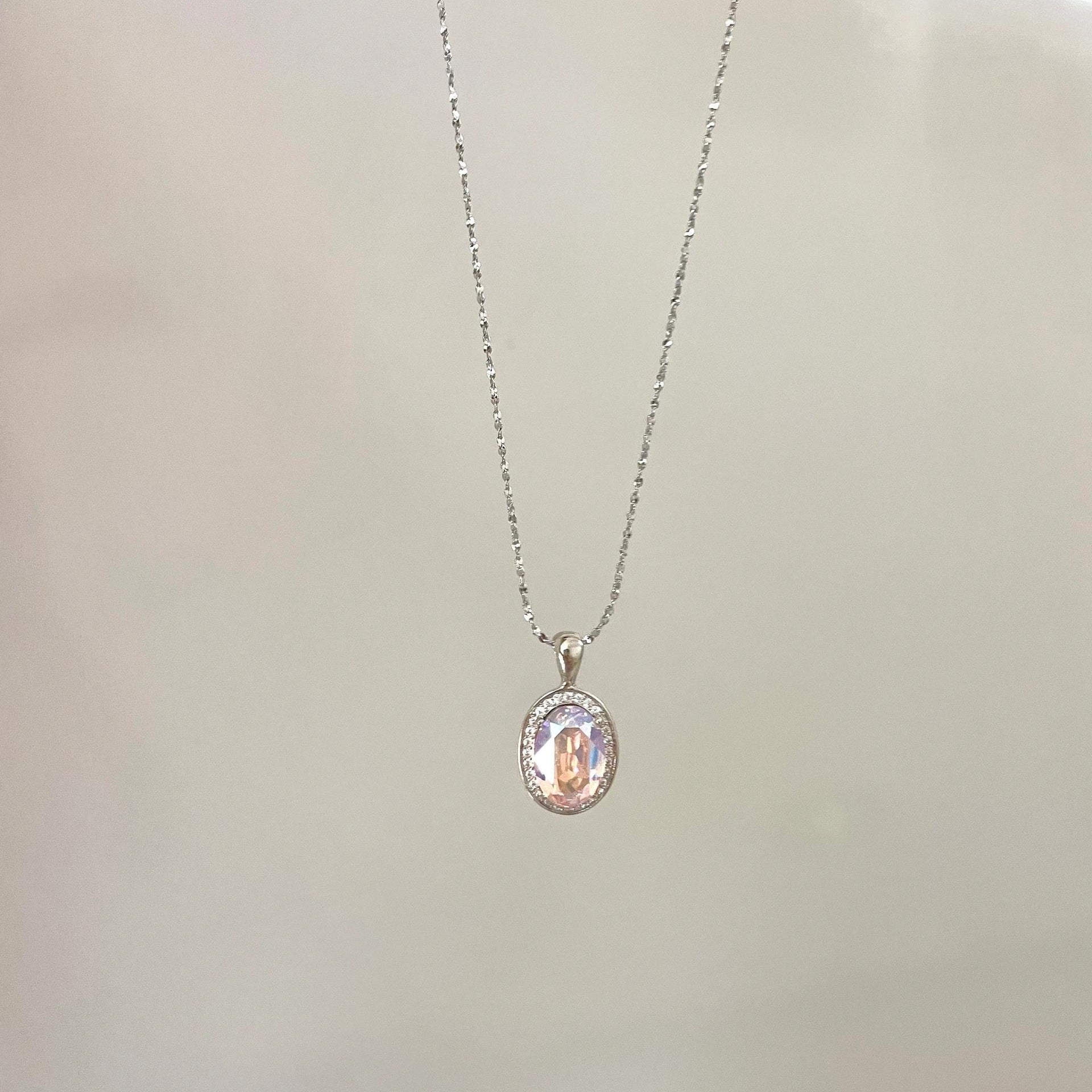 925 Silver Violet Ice Flower Cut Zircon Necklace