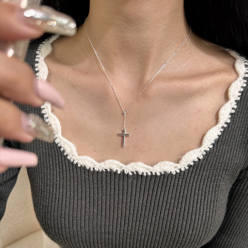 925 Silver Cross Minimalist Necklace