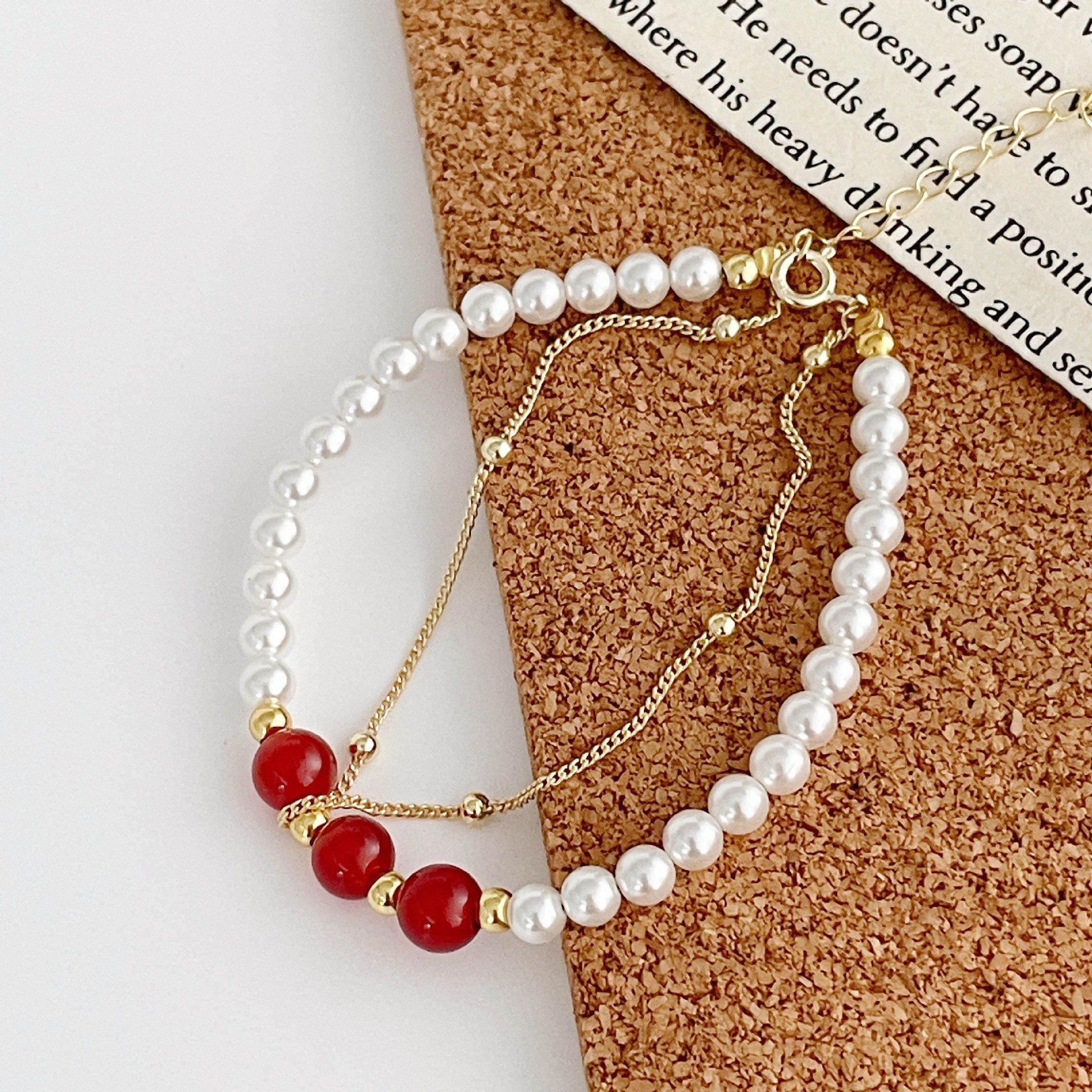 925 Silver Double-Layer Freshwater pearl Bracelet