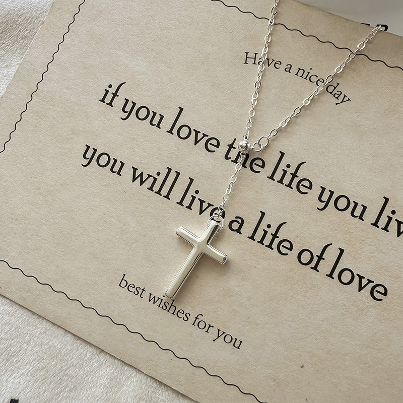 925 Silver Cross Minimalist Necklace