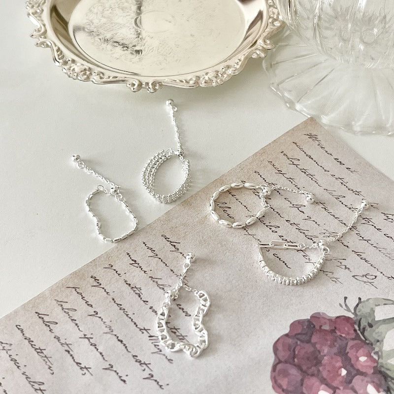 Multiple 925 Silver Adjustable Soft Chain Rings