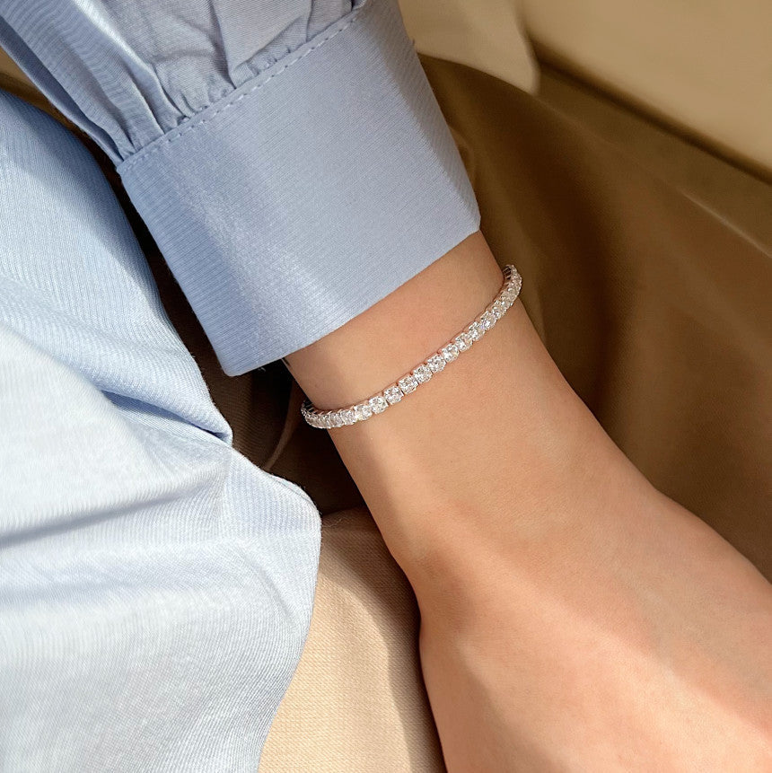 925 Silver Full Zircon Bracelet