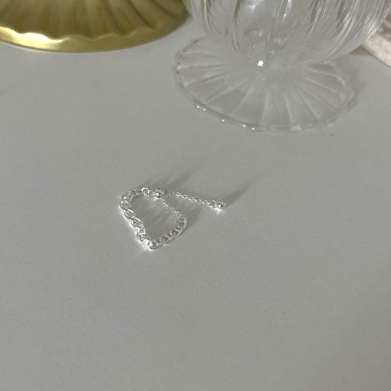 Multiple 925 Silver Adjustable Soft Chain Rings