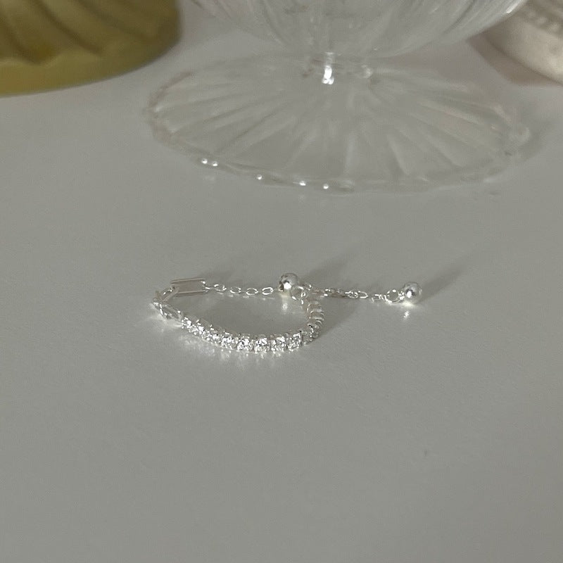 Multiple 925 Silver Adjustable Soft Chain Rings