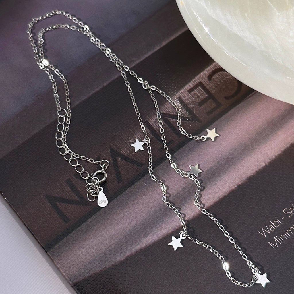 925 Silver Star Tassel Necklace