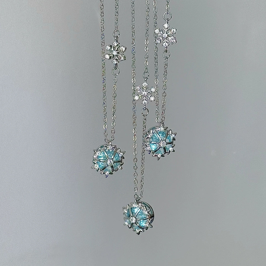 925 Silver Snowflake Pendant Necklace