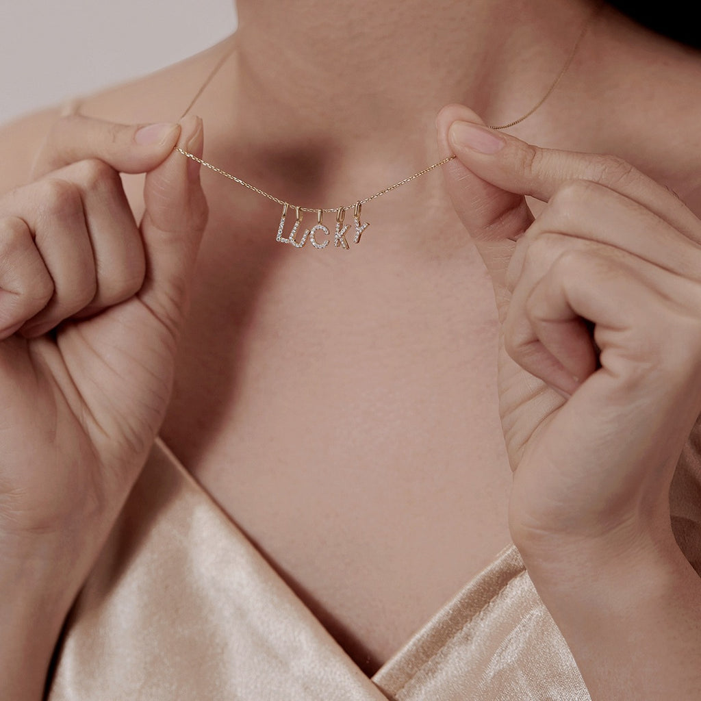 925 Silver 14K Gold 26-Letter DIY Couple Pendant Necklace